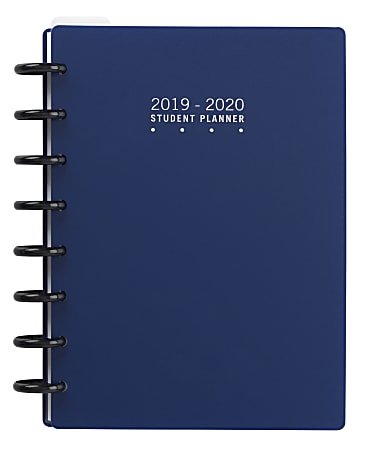  TUL™ Custom Note-Taking System Discbound Weekly/Monthly Student Planner, 5-1/2" x 8-1/2", Navy, July 2019 To June 2020, TULSTDPLNR-AY19-NY