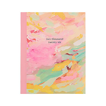 2026 Organized by Happy Planner Monthly/Weekly Classic Book Bound Soft Planner, 7-3/4" x 9-3/4", Bright & Brushy, January To December, PB0006C009