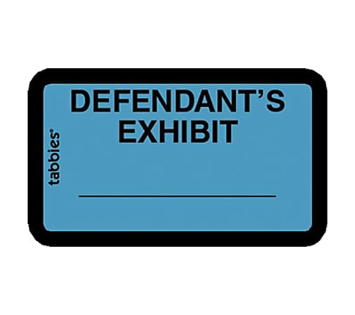 Tabbies Plaintiff's Exhibit Legal File Labels - 1 5/8