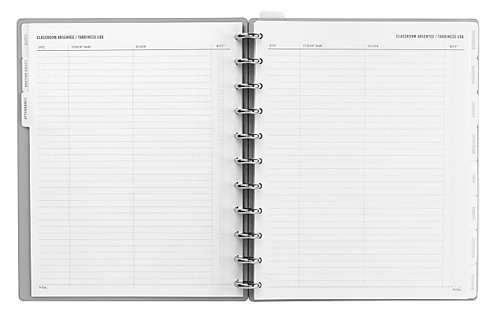 TUL Custom Note Taking System Discbound Monthly Teacher Planner 8 12 x ...