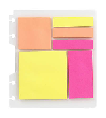 TUL Discbound Bright Sticky Note Pads, Assorted Colors, 25 Sheets