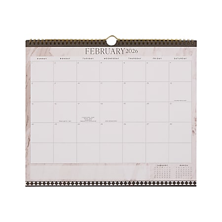 2026 Happy Planner Monthly Wall Calendar, 14” x 12”, 51% Recycled, Believe You Can, January To December, CW0002S003