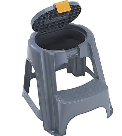 Inval Rimax 2 Step Plastic Step Stool With Top Organizer