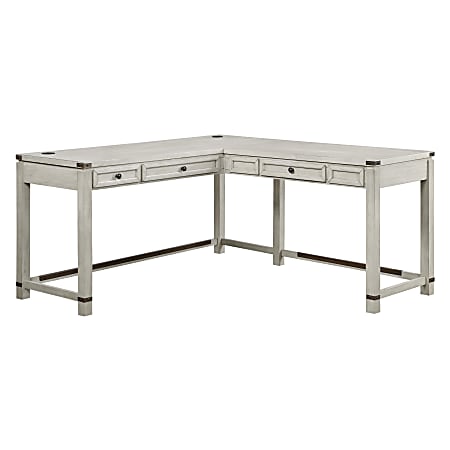 Office Star™ Baton Rouge 60"W L-Shaped Computer Desk, Champagne Oak