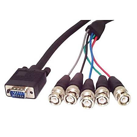 StarTech.com VGA Monitor cable - coax - HD-15 (M) - BNC (M) - 6 ft - HD-15 Male - BNC Male Monitor - 6ft