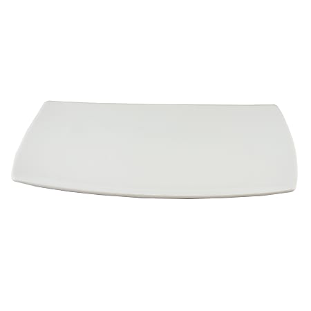 Gibson Elite Gracious Dining Rectangular Ceramic Serving Platter, 1/2”H x 12-7/16”W x 18”D, White
