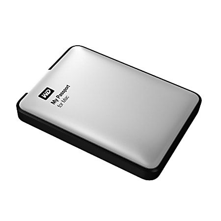 Western Digital® My Passport™ 2TB Portable External Hard Drive For Apple® Mac® , USB 3.0/2.0, Black/Silver