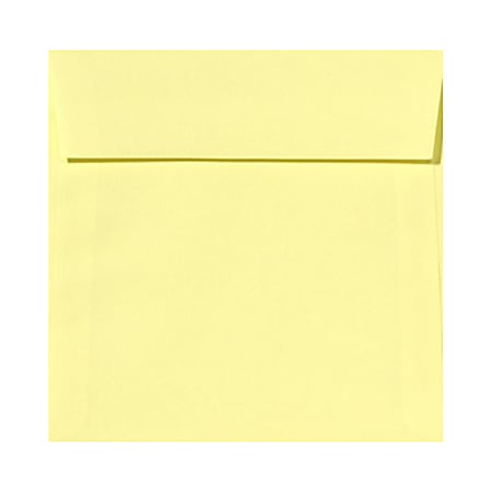 LUX Square Envelopes, 7 1/2" x 7 1/2", Gummed SealLemonade Yellow, Pack Of 500