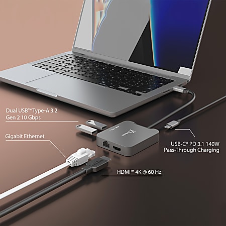 j5create 4K Elite USB C Travel Adapter Space Gray JCD3191 - Office Depot
