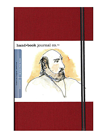 HandBook Journal Co. Travelogue Drawing Journals, Portrait, 5 1/2" x 8 1/4", 128 Pages, Vermilion Red, Pack Of 2