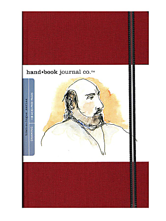 Hand Book Journal Co. Travelogue Drawing Journals, Portrait, 5 1/2" x 8 1/4", 128 Pages, Vermilion Red, Pack Of 2