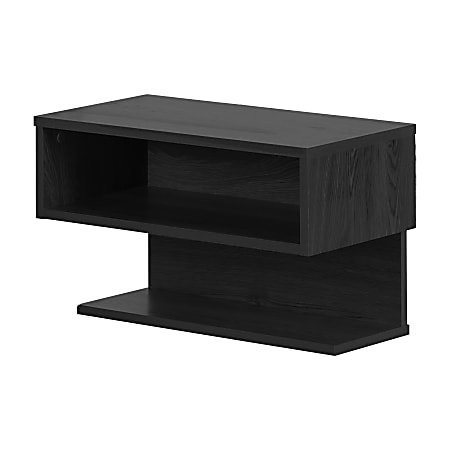 South Shore Fusion Floating Nightstand, 13-1/4”H x 22-1/4”W x 11-3/4”D, Gray Oak