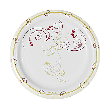 Solo® Symphony Clay-Coated Paper Plates, 6", Pack Of 125