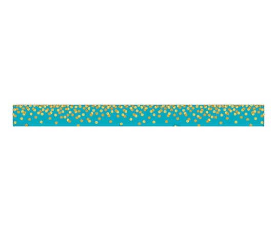 Teacher Created Resources Straight Border Trim, 3" x 35", Teal Confetti, Pack Of 12 Strips