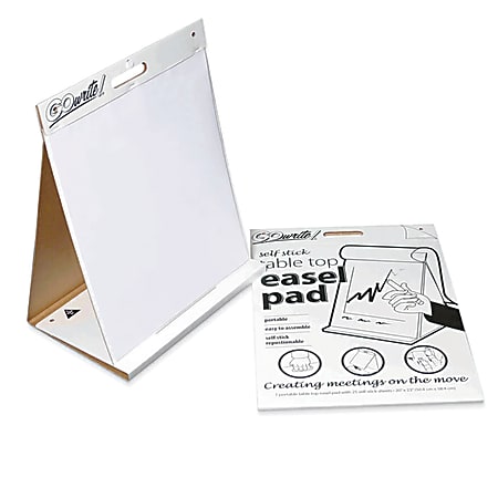 Pacon® GoWrite!™ Self-Adhesive Table Top Easel Pad, 20" x 23", 25 Sheets, White
