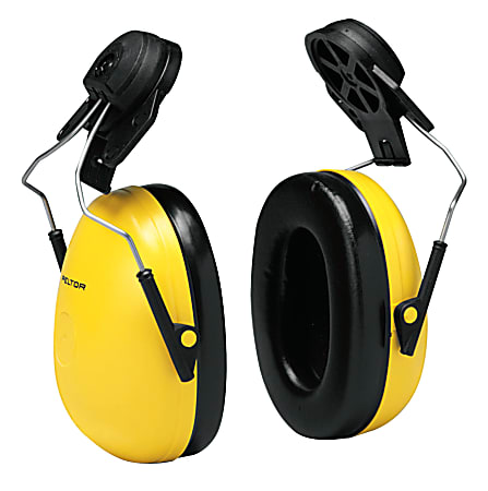 3M Optime 98 Earmuffs, 23 dB NRR, Yellow, Cap Attached