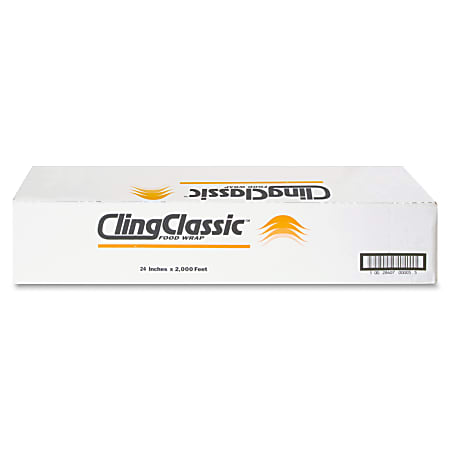 Webster Cling Classic Food Wrap - 24" Width x 2000 ft Length - Dispenser - Plastic - Clear