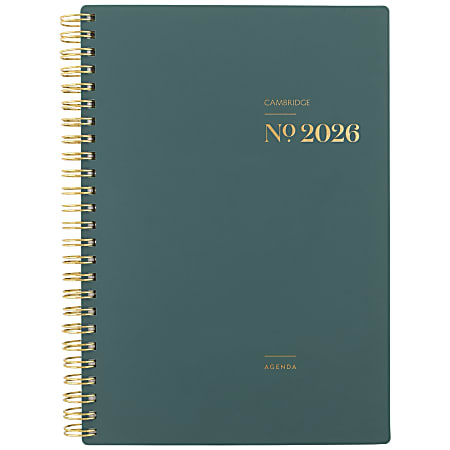 Cambridge® WorkStyle® Classic 2026 Weekly Monthly Planner, Transformative Teal, Small, 5 1/2" x 8 1/2"