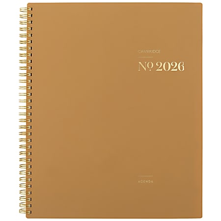 Cambridge® WorkStyle® Focus 2026 Weekly Monthly Planner, Sunbaked Clay, Large, 8 1/2" x 11"
