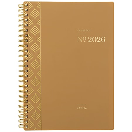 Cambridge® WorkStyle® Focus 2026 Weekly Monthly Planner, Sunbaked Clay, Small, 5 1/2" x 8 1/2"
