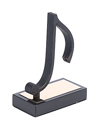 Zuo Modern Quaver Figurine, 8 1/2"H x 5 15/16"W x 3 1/8"D, Black