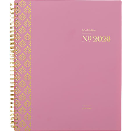 Cambridge® WorkStyle® Balance 2026 Weekly Monthly Planner, Cosmetic Pink, Large, 5 1/2" x 8 1/2"