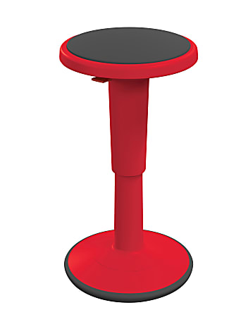 Hierarchy Height-Adjustable Grow Stool, 18"H, Red