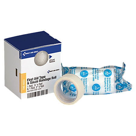 First Aid Only® First Aid Tape And Gauze, White