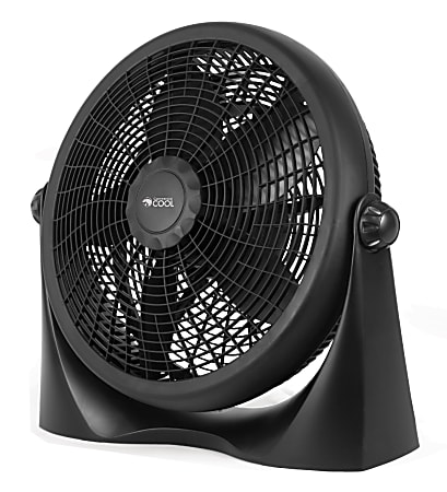 Commercial Cool 16” High-Velocity Floor Fan, 19-3/16”H x 20-9/16”W x 6-7/16”D, Black