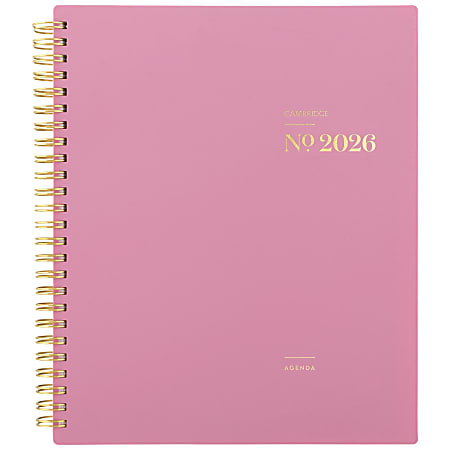 Cambridge® WorkStyle® Balance 2026 Weekly Monthly Planner, Cosmetic Pink, Medium, 7" x 8 3/4"