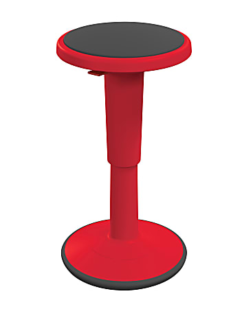 Hierarchy Height-Adjustable Grow Stool, 24"H, Red