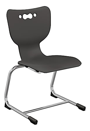 Hierarchy Stackable Cantilever Student Chairs, 16", Black/Chrome, Set Of 5 Chairs