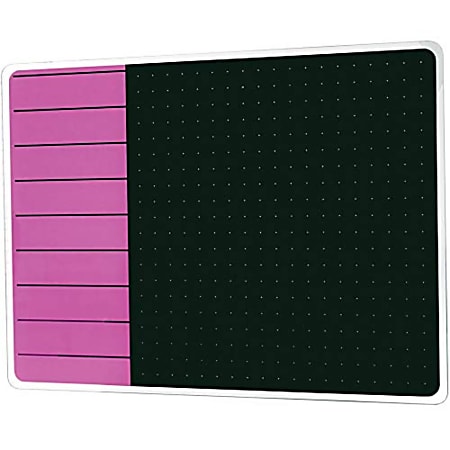 Floortex® Viztex® Plan & Grid Glass Dry Erase Board, 17" x 23", Glacier Violet & Black