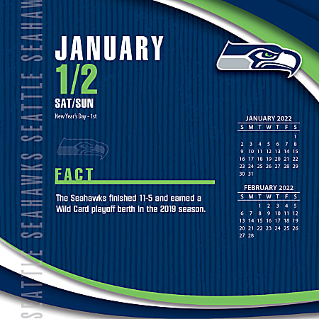 Lang Turner Licensing Boxed Daily Desk Calendar 5 14 x 5 14 Seattle 