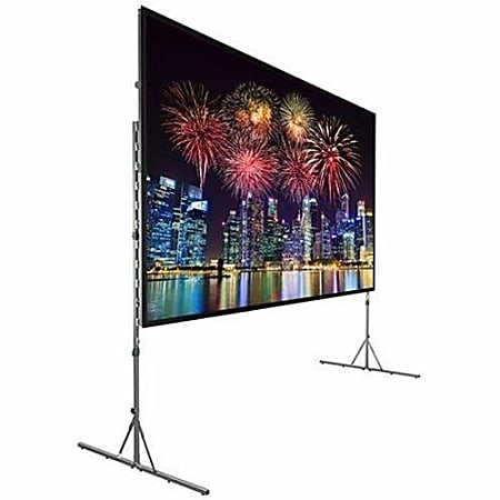 Da-Lite Heavy-Duty Fast-Fold Deluxe Screen System - Portable Folding Frame Projection Screen - 294in Screen - 16:9 - Da-Mat - 144" x 256"