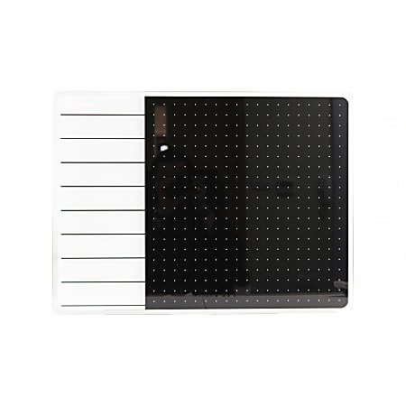 Floortex Viztex Glacier Plan And Grid Magnetic Unframed Dry-Erase Whiteboard, 17" x 23", White