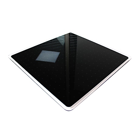Floortex® Viztex® Glacier Multi-Purpose Grid Glass Dry Erase Board, 14" x 14", Black