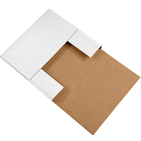 Office Depot® Brand Easy Fold Mailers, 14" x 14" x 4", White, Pack Of 50