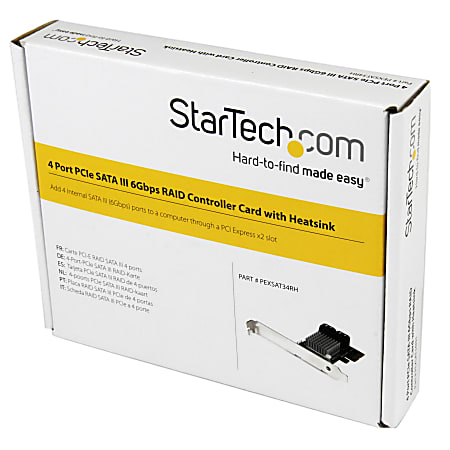 4 Port PCI Express 2.0 SATA III 6Gbps RAID Controller Card