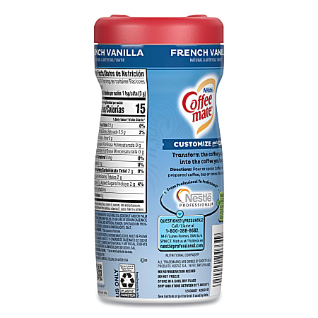 Nestlé® Coffee-mate Powdered Creamer Canister, French Vanilla, 15 Oz