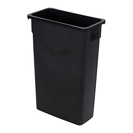Carlisle TrimLine Trash Container, 23 Gallon, Black