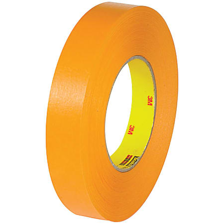 3M™ 2525 Flat-Back Tape, 3" Core, 0.75" x 60 Yd., Orange, Pack Of 48