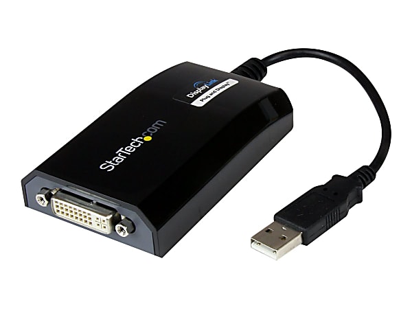 StarTech.com USB to DVI Adapter - 1920x1200 - External Video & Graphics Card - Dual Monitor Display Adapter Cable - USB2DVIPRO2