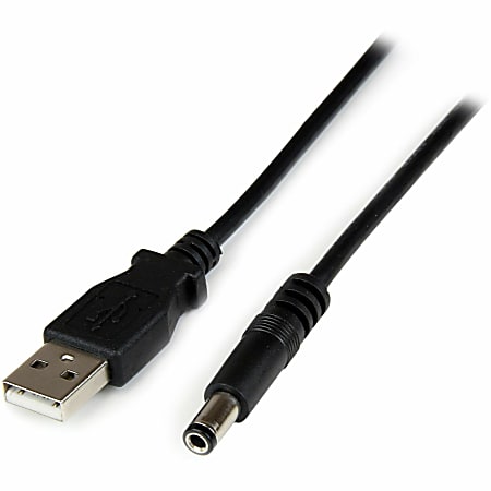 StarTech.com 1m USB to Type N Barrel 5V DC Power Cable - USB A to 5.5mm DC - Charge your 5V DC devices from your computer through a USB port