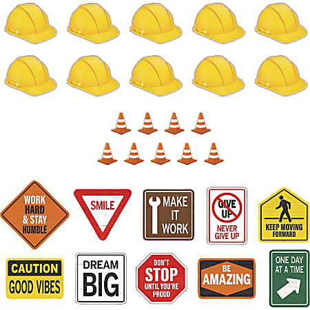 Teacher Created Resources Under Construction Accent Set - Durable, Long Lasting - 0.10" Height x 6" Width x 6" Length - Multicolor - 96 / Set