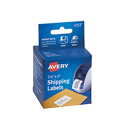 Avery® Multipurpose Permanent Thermal Labels, AVE4153, 4" x 2 1/8", Roll Of 140, White