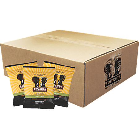 Westrock™ Coffee Single-Serve Coffee Packets, Rwanda Select Reserve, Carton Of 18