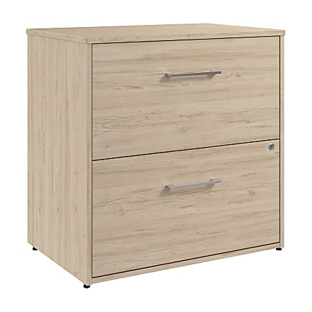 Bush Business Furniture Hustle 29-11/16"W x 19-5/8"D Lateral 2-Drawer File Cabinet, Natural Elm, Standard Delivery