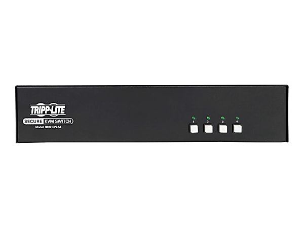 Tripp Lite Secure KVM Switch, Dual Monitor, DisplayPort to DisplayPort - 4-Port, 4K, NIAP PP3.0 Certified, Audio - B002DP2A4