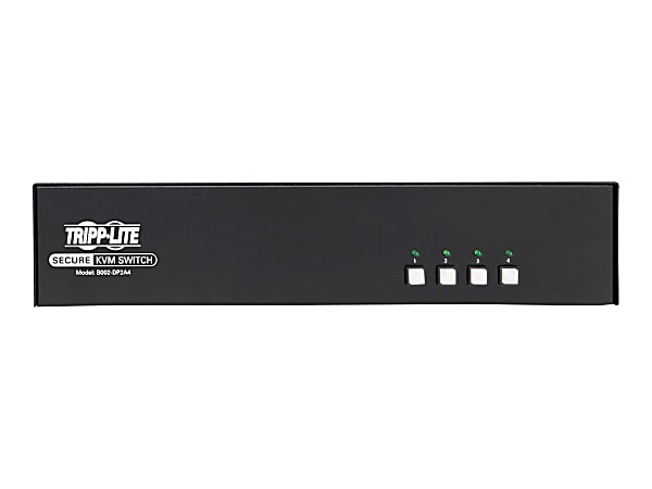 Tripp Lite Secure KVM Switch, Dual Monitor, DisplayPort to DisplayPort - 4-Port, 4K, NIAP PP3.0 Certified, Audio - KVM / audio switch - 4 x KVM / audio - 1 local user - desktop - TAA Compliant